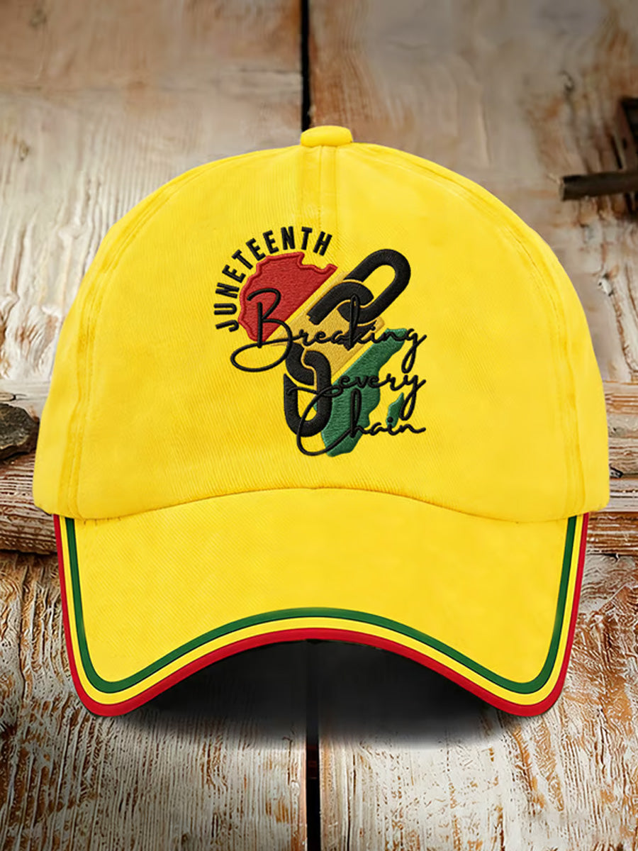 Unisex Juneteenth Breaking Every Chain Print Hat