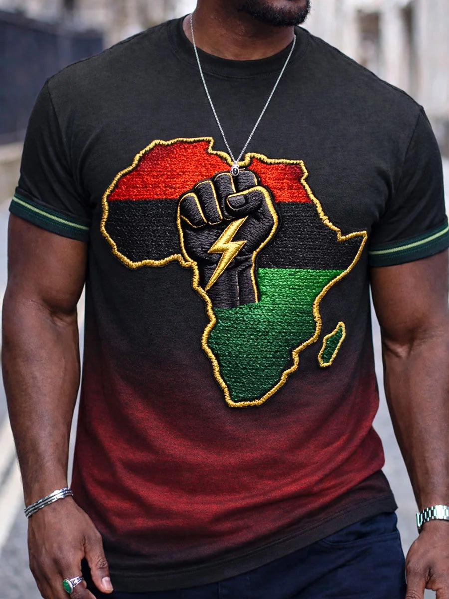 Men's Juneteenth Print Casual Tee