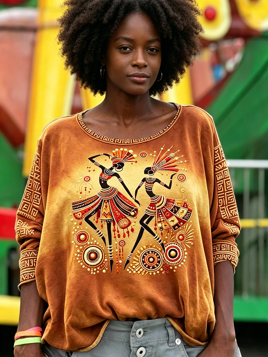 Women's June Festival Character Print Gradient Casual T-shirt