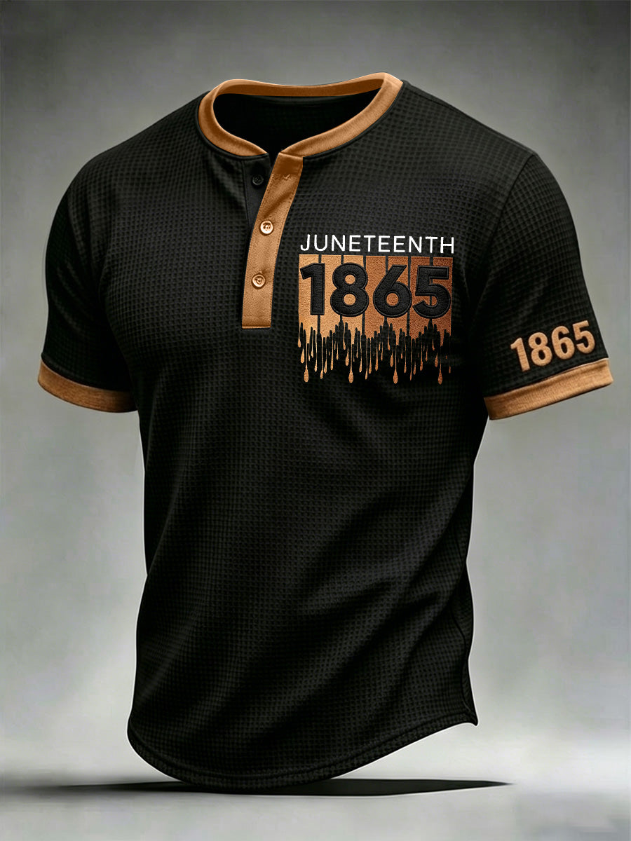 Men's Juneteenth Print Waffle Tee