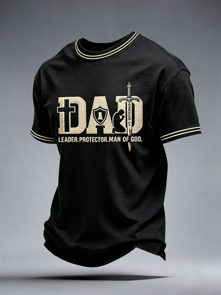 Men's Dad Leader Protector Man Of God T-Shirt