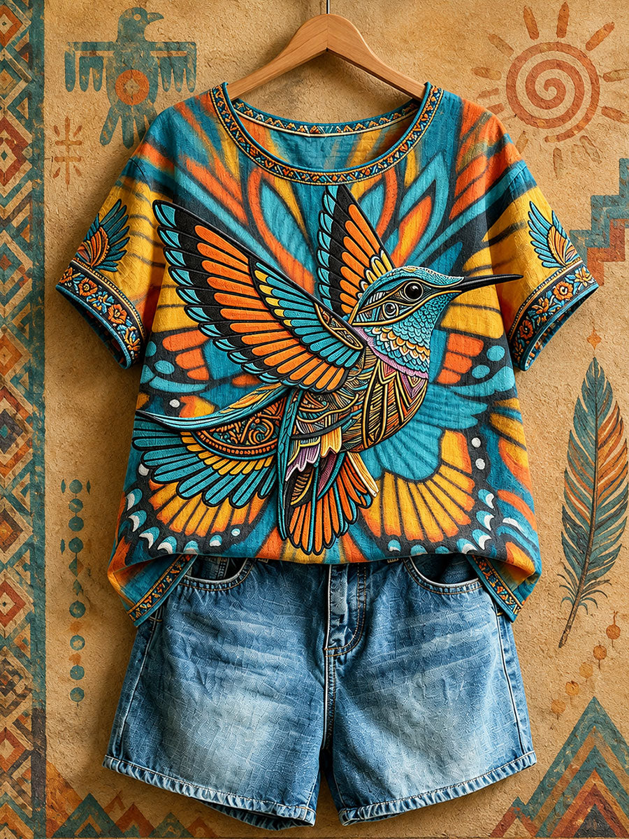 Women's Native Hummingbird Art Tops