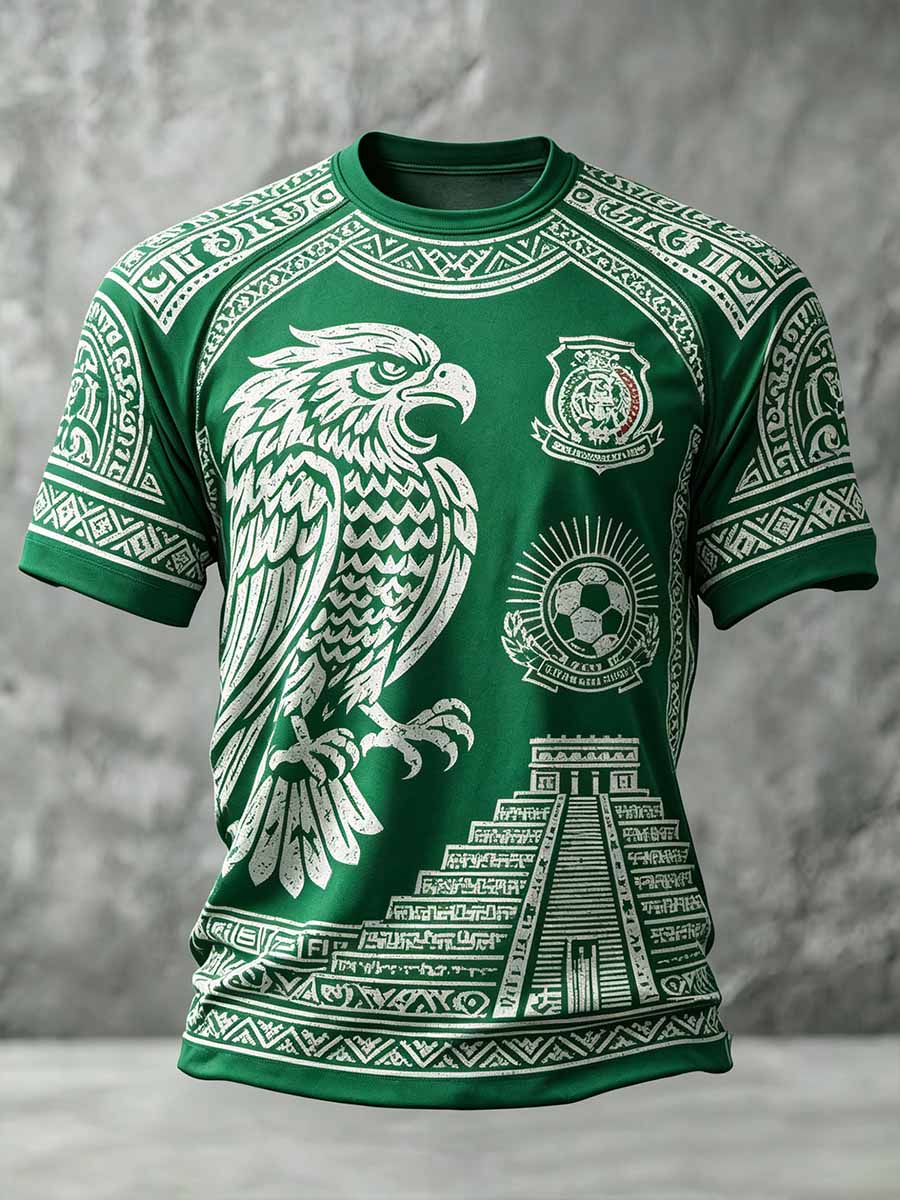 Men's Mexico Football Print T-Shirt