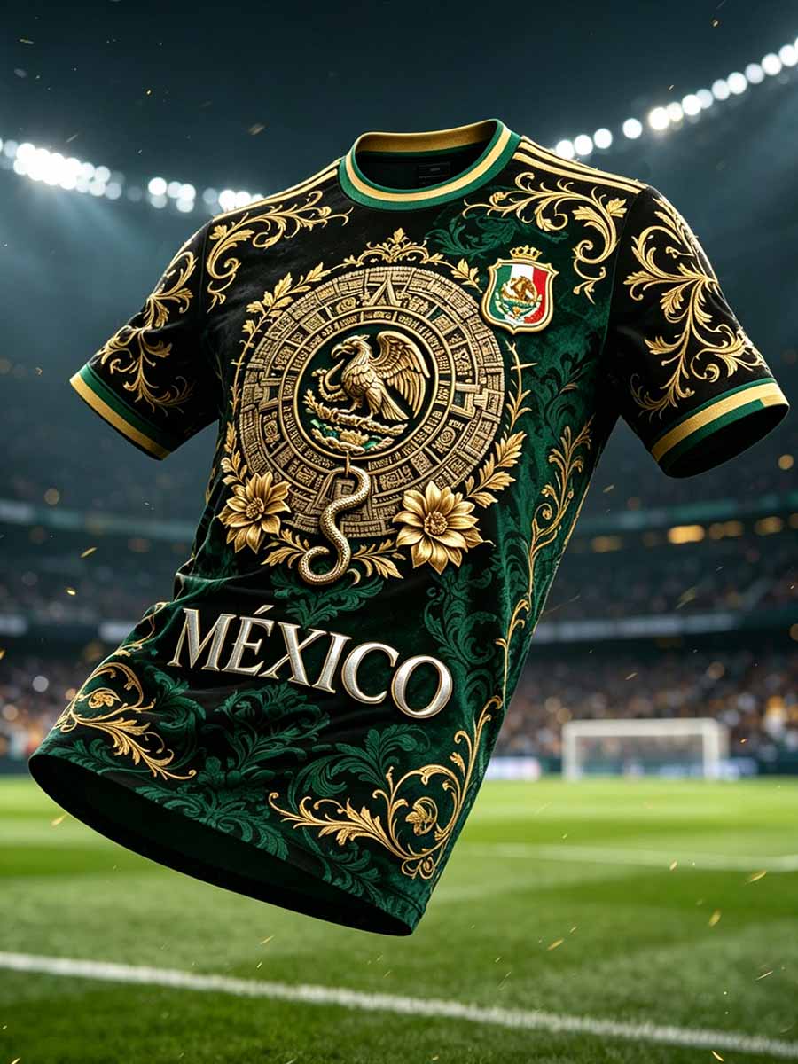 Men's Mexican Football Print T-Shirt