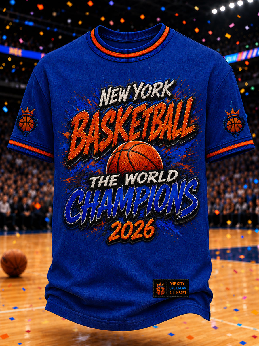 Men's Classic Basketball Fan Graphic Short Sleeve T-shirt