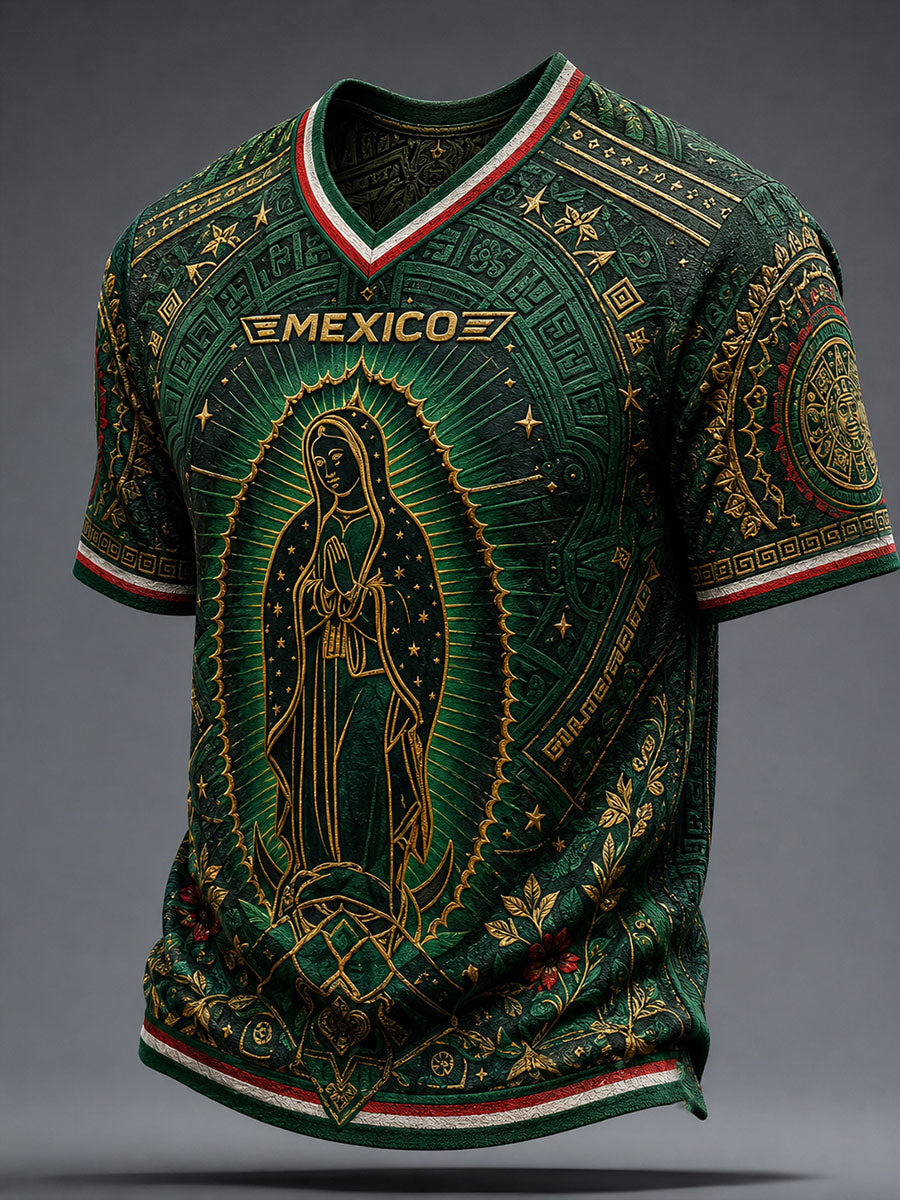 Men's Mexico Pride Art Printed T-shirt