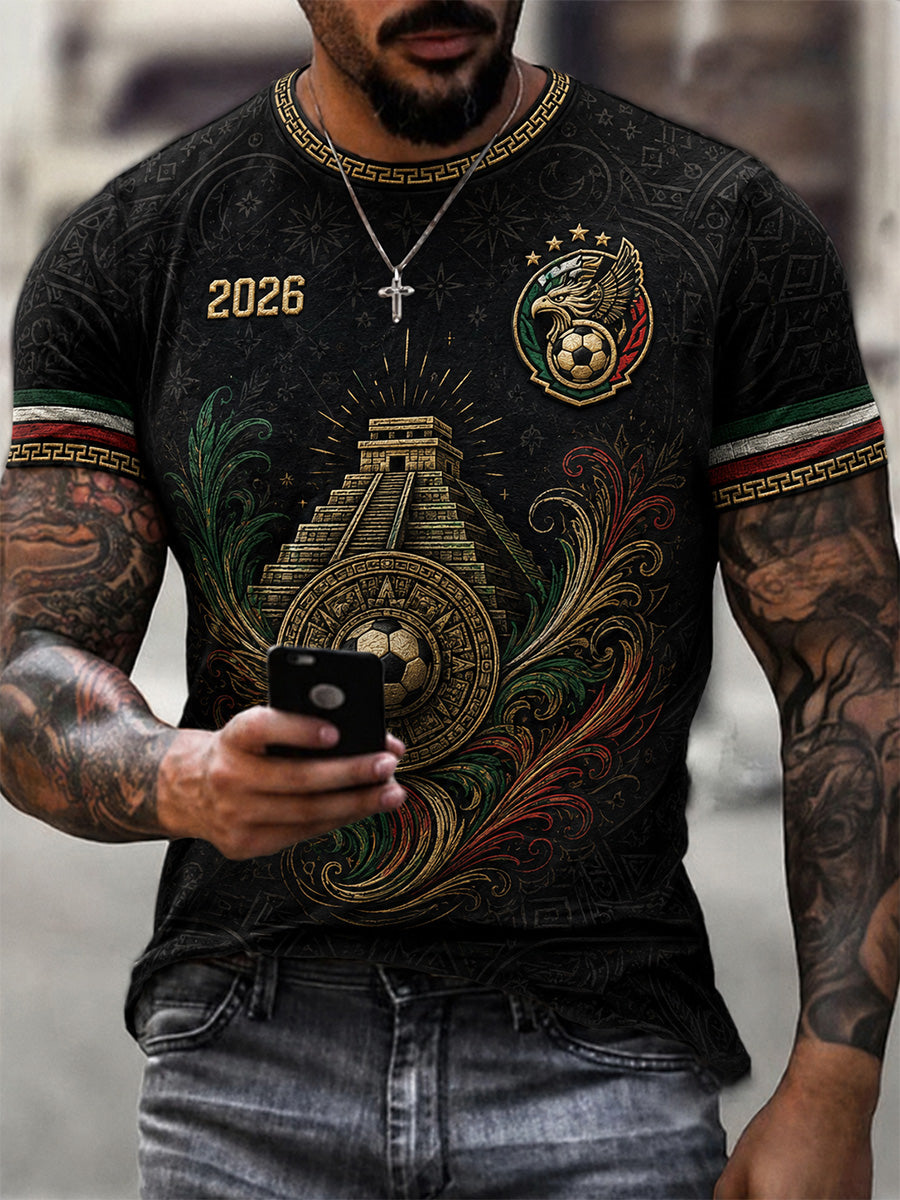 Men's Gift For Football Fans Print Casual Tee
