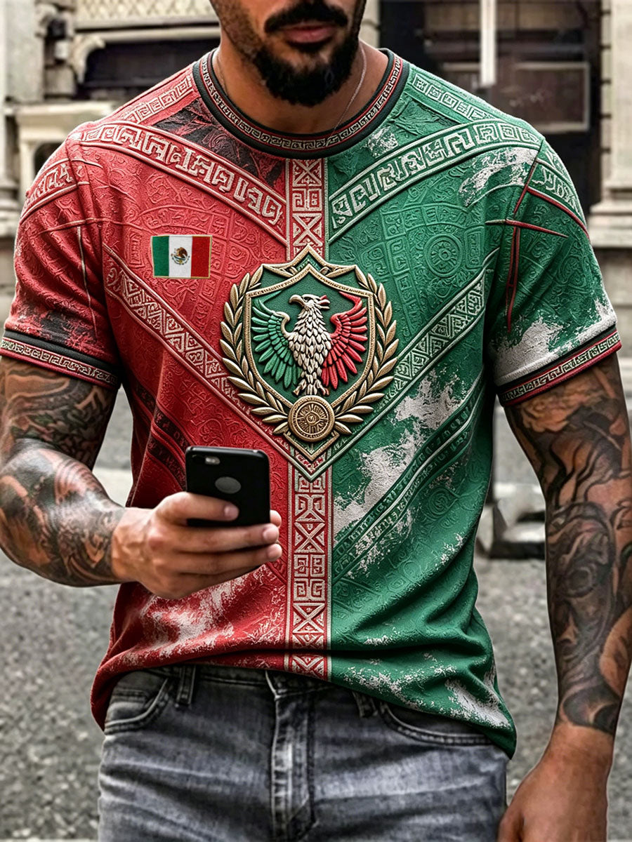 Men's Mexico Pride Art Printed T-shirt