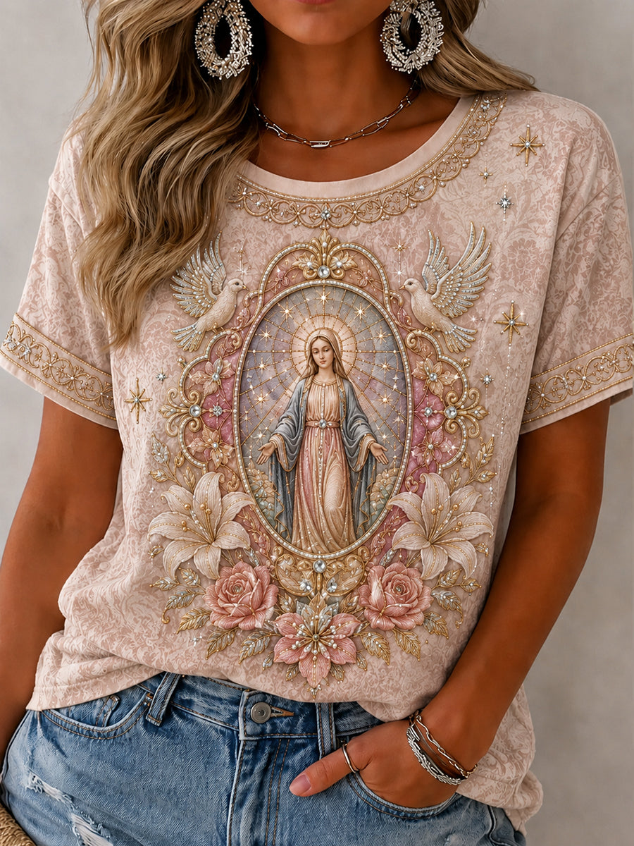 Women's Assumption of Mary Print T-shirt