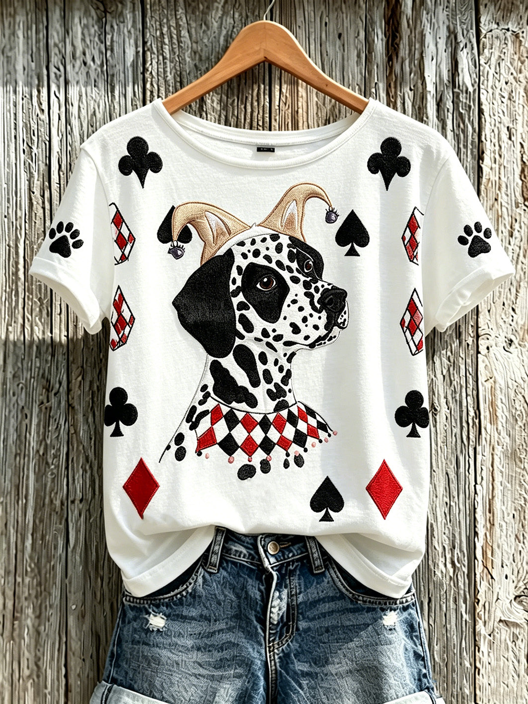 Women's Poker Dog Patterns Casual Sleeveless Dress