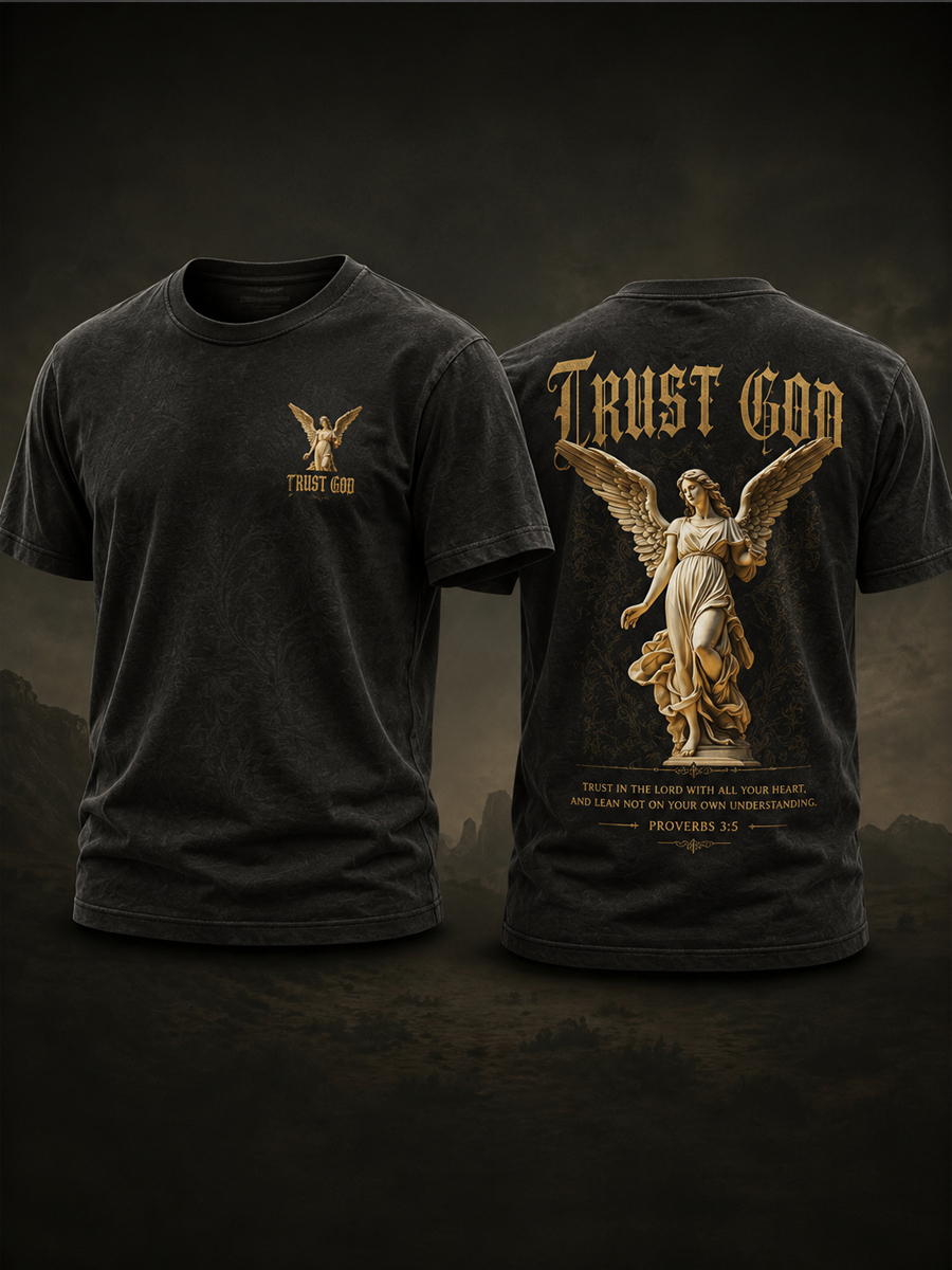 Herren T-Shirt TRUST GOD kurze Ärmel