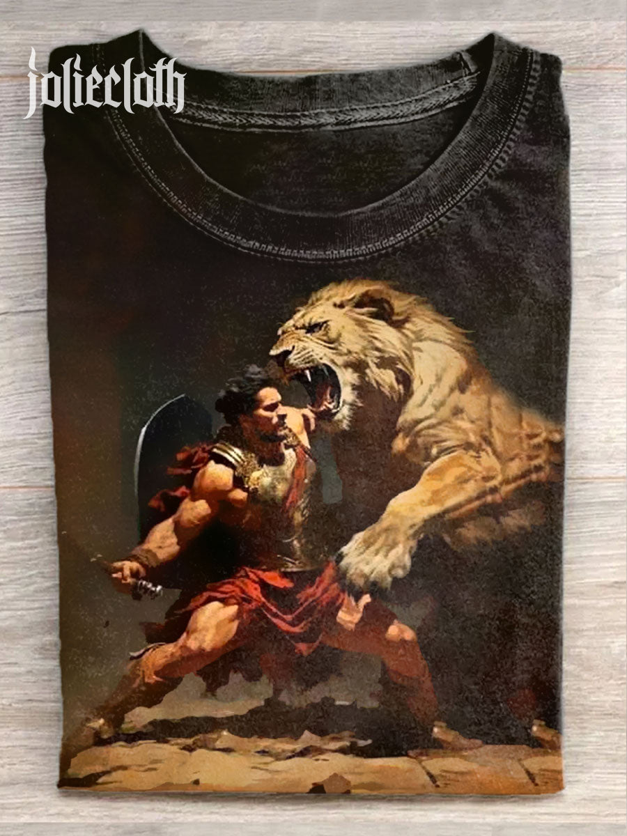 Unisex Roman Gladiator Performance Art Illustration Casual Tank Top