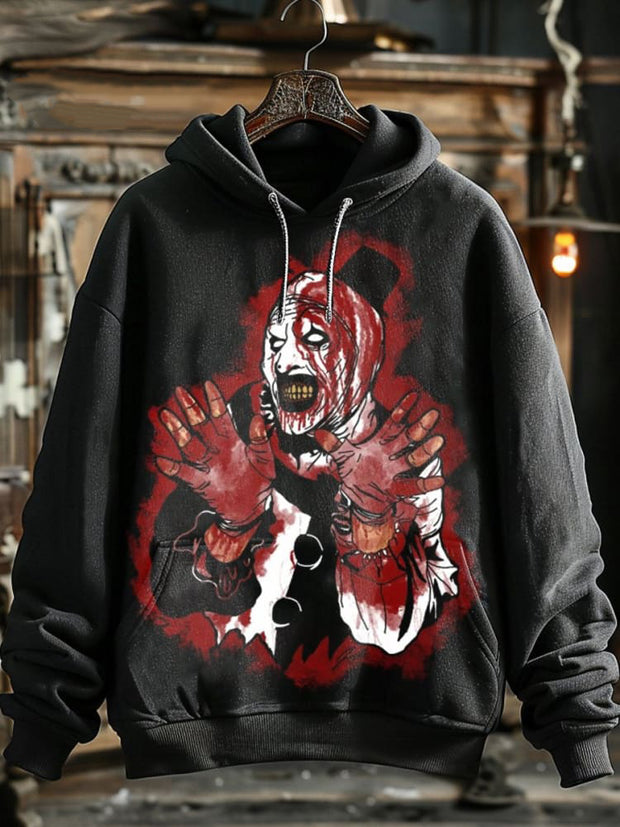 Dark Gothic Print Hoodie