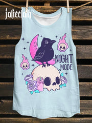 Women's Hot Goth Summer Night Mode Print Classic Tank Top