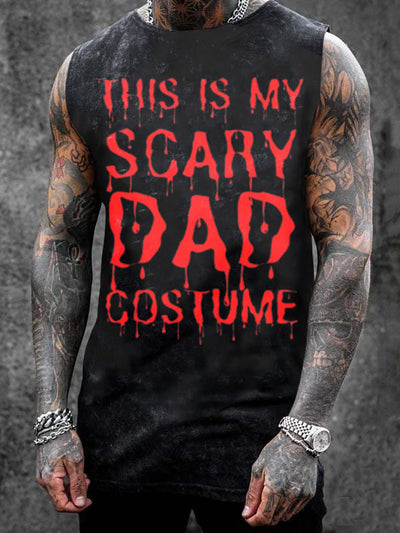 This is My Scary Dad Costume Horror Graffiti Art Print Unisex Classic Tank Top