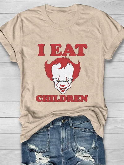 I Eat Children Tee Scary Clown T-shirt