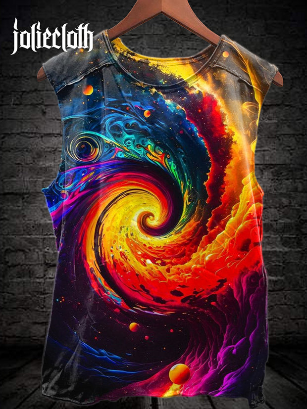 Unisex Magical World Art Illustration Print Casual Tank Top