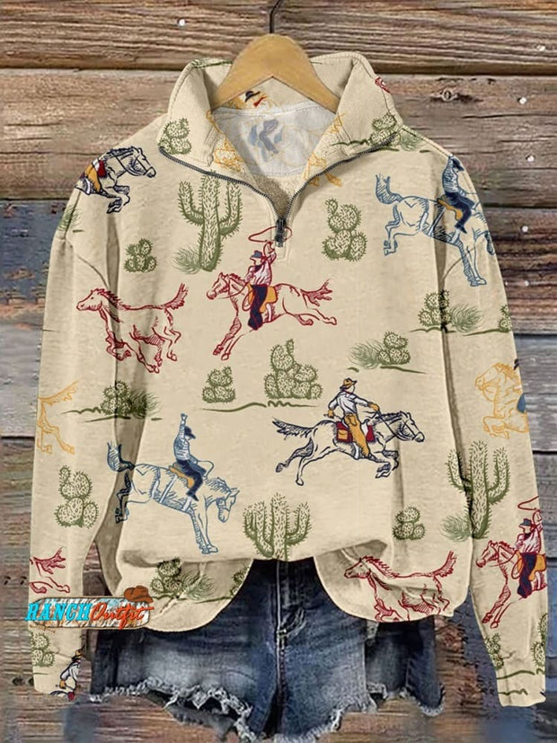 Vintage Western Cactus Rodeo Sweatshirt