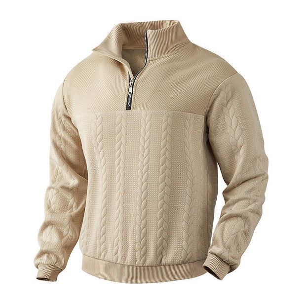 Men's Jacquard Sweater - Long Sleeve, Autumn & Winter Fashion