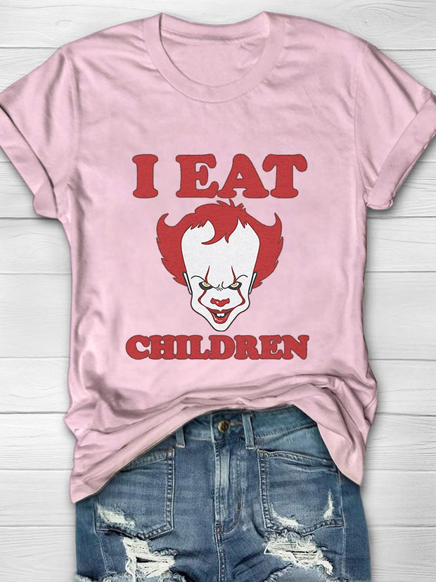 I Eat Children Tee Scary Clown T-shirt