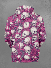 Men's Skulls Worms Print Pullover Long Sleeves Hoodie