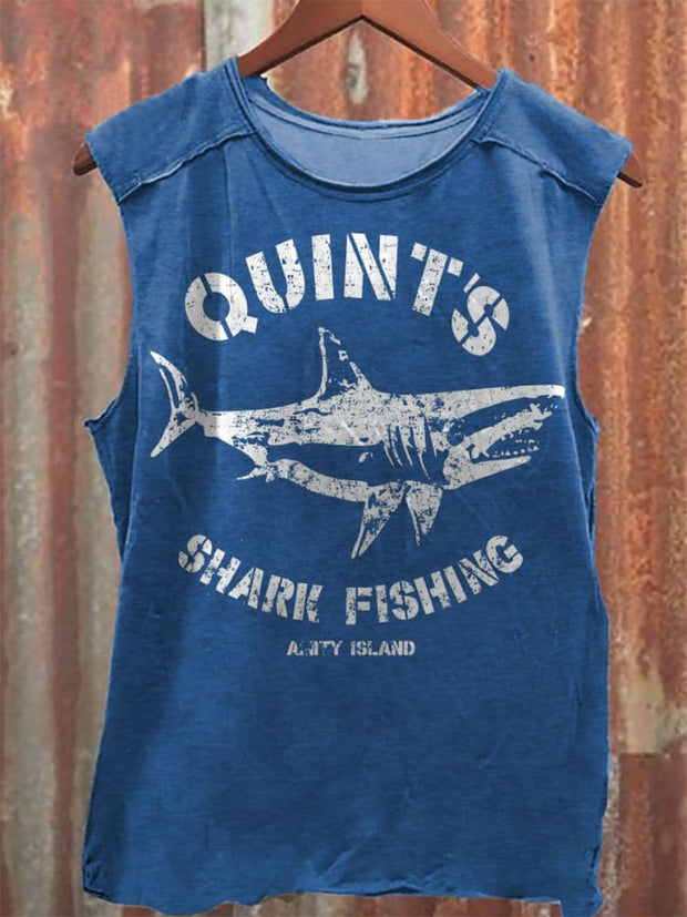 Quint's Shark Fishing Amity Island 1975 Unisex Essential Tank Top