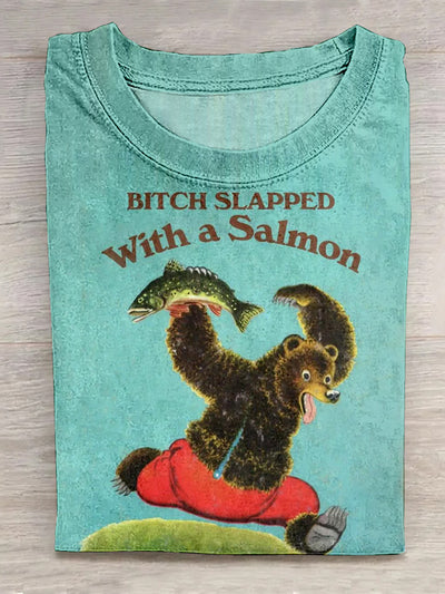 Bitch Slapped Printed Casual T-shirt