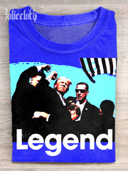 Unisex Legend 2024 Graphic Printed Casual Short Sleeve T-Shirt