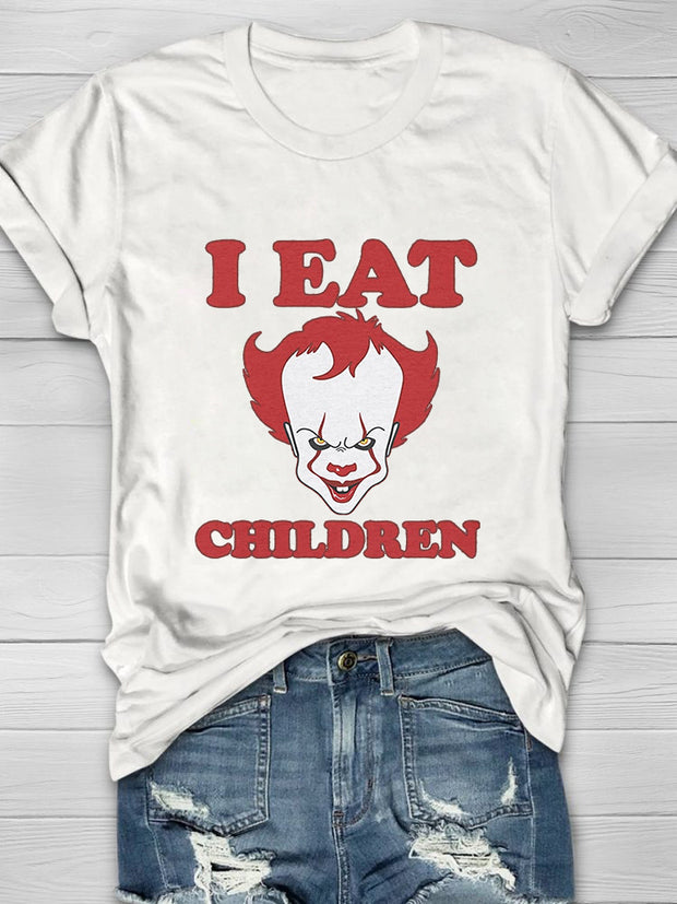 I Eat Children Tee Scary Clown T-shirt