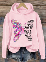 Women's Breast Cancer Print Hoodie