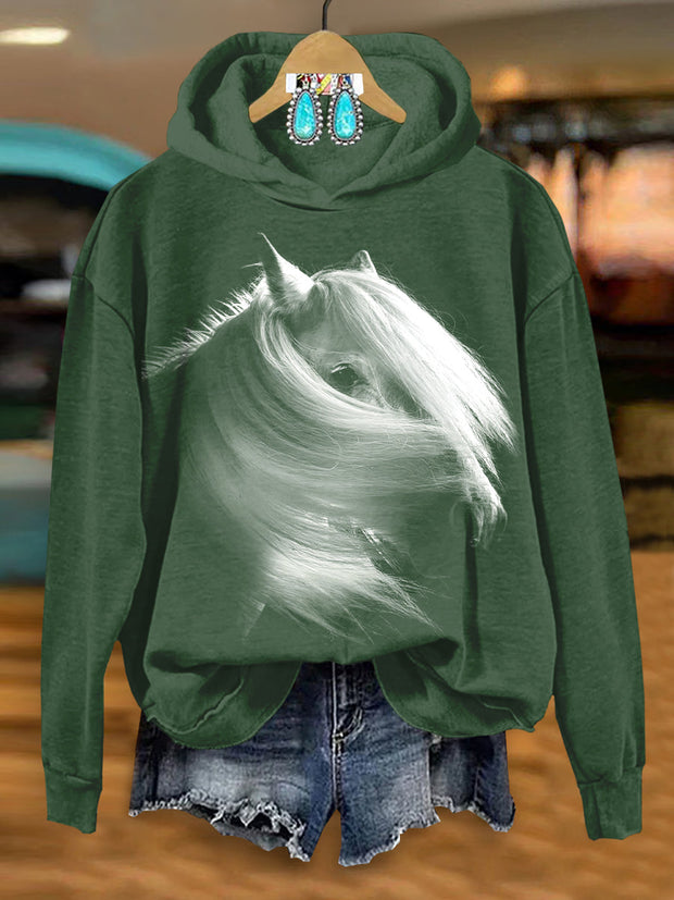 Silhouette Horse Art Print Hoodie Sweatshirt