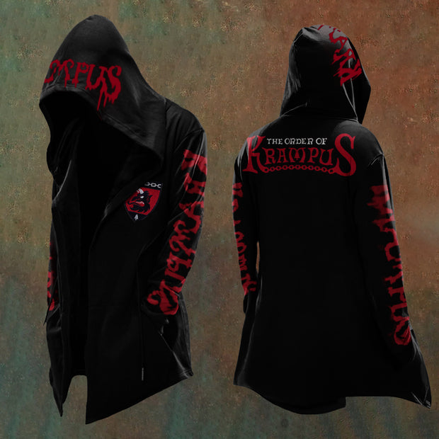 Men's Christmas Krampus Graphics Hooded Dark Style Jacket