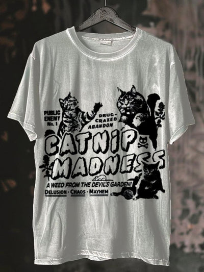 Catnip Madness Grim Reaper Halloween T-shirt