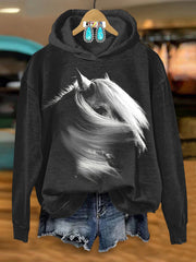 Silhouette Horse Art Print Hoodie Sweatshirt