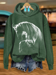 Silhouette Horse Art Print Hoodie