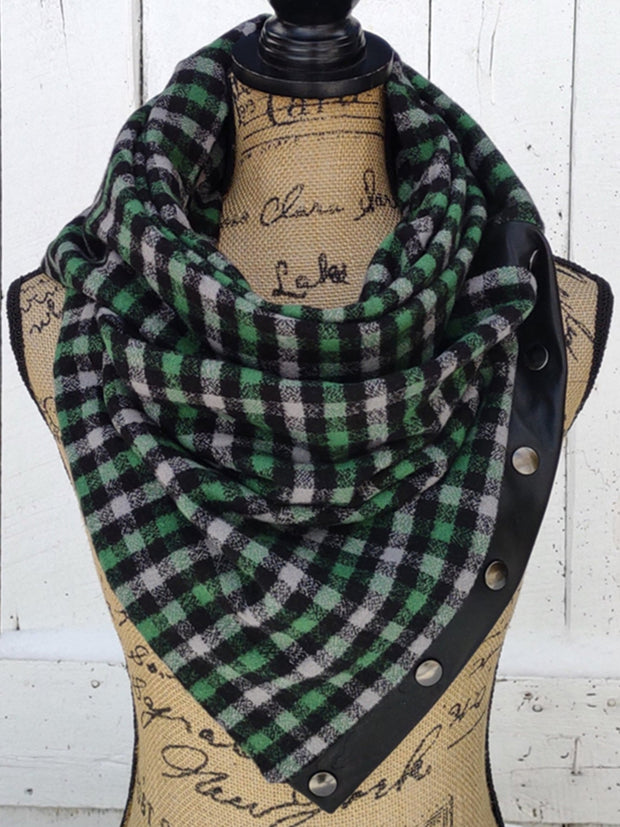 Plaid Casual Scarf and Shawl