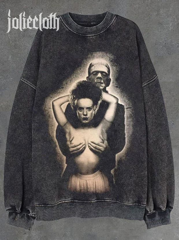 Unisex Vintage Frank N Bride Print Unisex Classic  Sweatshirt