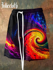 Men's Magical World Art Illustration Printed Casual Shorts