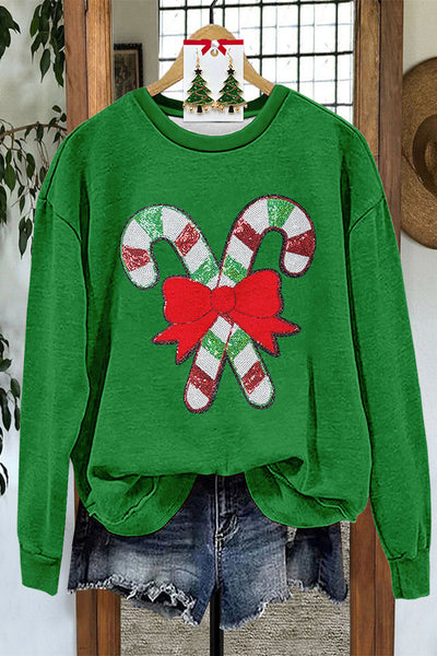 Christmas Bow Sequin Sweatshirt