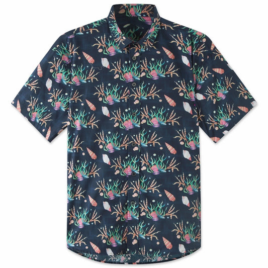 Conch Waterweed Short Sleeve Beach Shirt