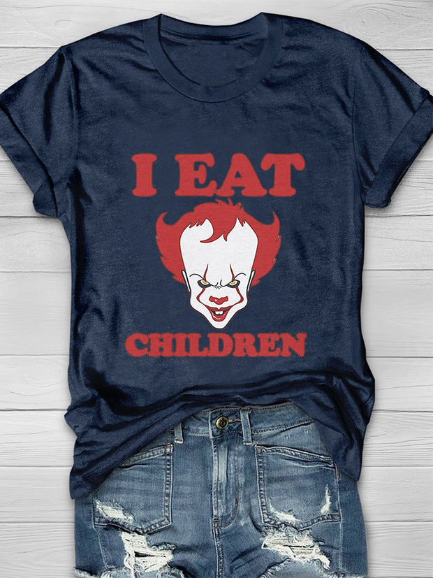 I Eat Children Tee Scary Clown T-shirt