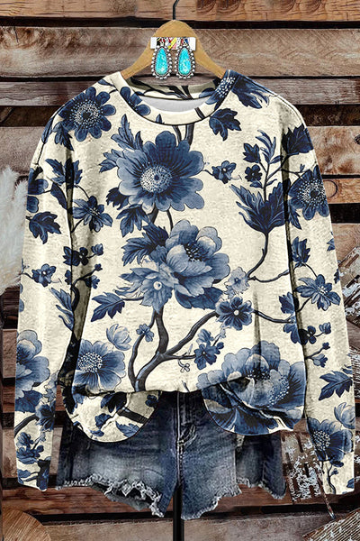 Floral Print Sweatshirt