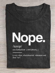 Unisex Nope Art Print Casual T-shirt