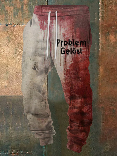 Men's Problem Solved Halloween Print Sweatpants