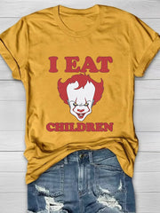 I Eat Children Tee Scary Clown T-shirt