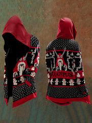 Men's Christmas Krampus Inspired Graphics Hooded Jacket