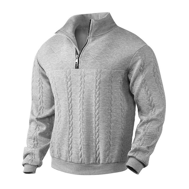 Men's Jacquard Sweater - Long Sleeve, Autumn & Winter Fashion