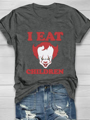 I Eat Children Tee Scary Clown T-shirt