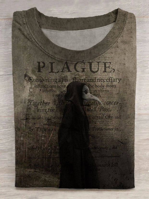 Plague Doctor Art Abstract Print T-Shirt