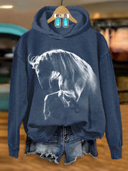 Silhouette Horse Art Print Hoodie